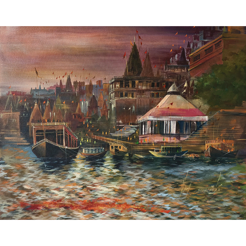 A Spiritual Journey acrylic painting on canvas