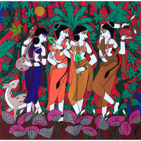 Devotees Painting by Chetan Katigar aritst