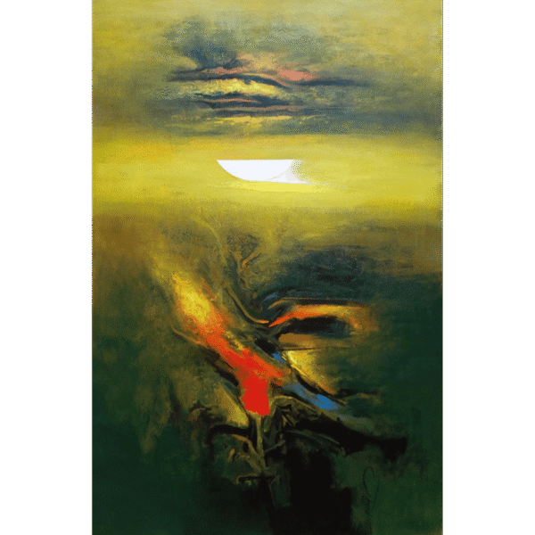 Ranjit Kurmi Moon abstract artwork Painting